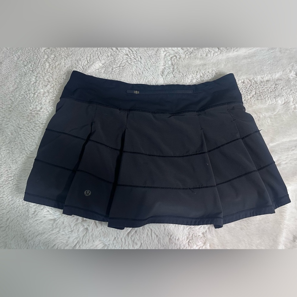 Lululemon Black Skater Mini Skirt Pleated Casual